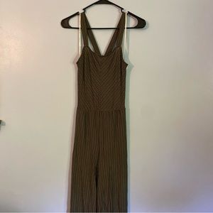 Striped Green and Black Jumpsuit